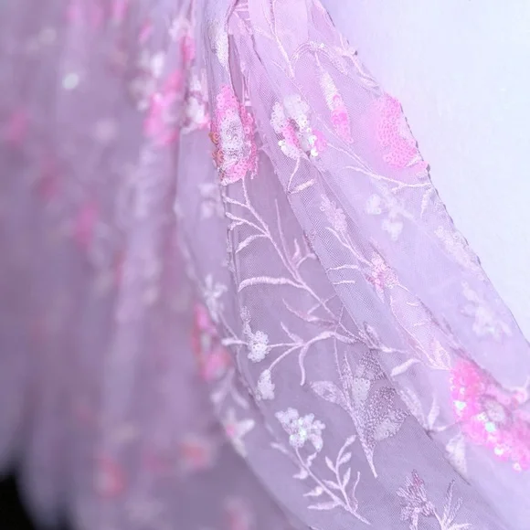 JessaKae Lavender Sequin Embroidered Dress - Picture 6 of 8